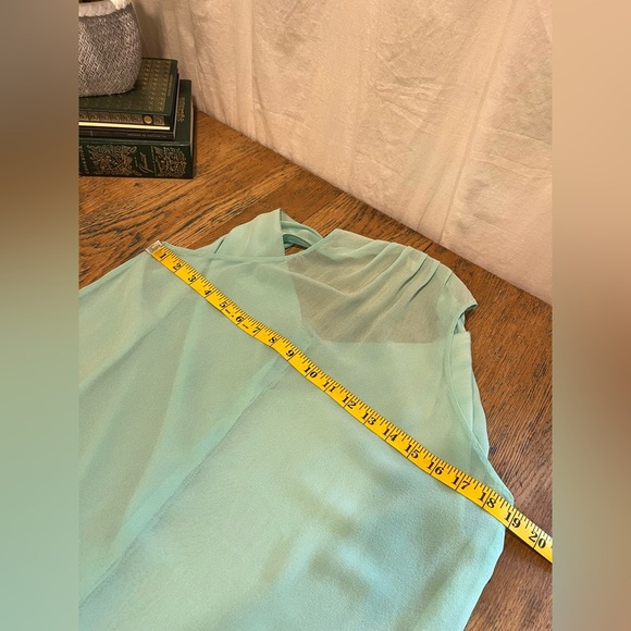 WILFRED – Mint Green Silk Draped Tank XS - Picture 11 of 12